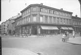 Borås Litografiska AB. Lidholms exteriör. Hattmakargatan / Drottninggatan. Juni 1941