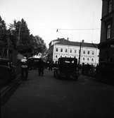 Reportage för Arbetarbladet. Trafiken på Drottninggatan
Oktober 1937