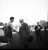 Reportage för Gefle Dagblad. Idrottstävling på Strömvallen


