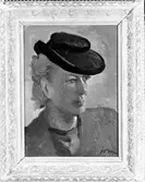 Fröken Lindberg. Tavla