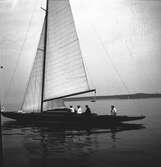 År 1938. Norrlandsregattan. Segelbåt. Reportage för Gefle Dagblad.