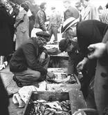 År 1938. Torghandel på Fisktorget / Hamntorget