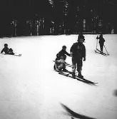 Vinter 1937. Skidkurs för barn. Reportage för Gefle Dagblad