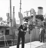 År 1938. Danskt Flottbesök. Inre hamnen. Reportage för Gefle Dagblad