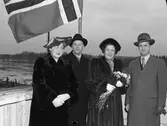 Stapelavlöpning. Den 19 februari 1949. Norskt fartyg. Gävle Varv anlades 1873. Efter en konkurs 1921 bildades Gefle Varfvs och Verkstads Nya AB, som bland annat tillverkade oljecisterner och utrustningar till pappersmassefabriker. På 1940-talet återupptogs skeppsbyggeriet.