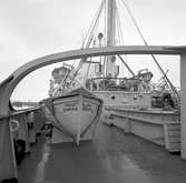 Ombord på fartyget. Gävle Varv anlades 1873. Efter en konkurs 1921 bildades Gefle Varfvs och Verkstads Nya AB, som bland annat tillverkade oljecisterner och utrustningar till pappersmassefabriker. På 1940-talet återupptogs skeppsbyggeriet. På 1950-talet, då Korsnäs AB ägde varvet byggdes flera högsjöfartyg. I början av 1960-talet byggde varvet den ponton som regalskeppet Wasa skulle placeras på vid bärjningen.