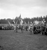 Vretas Hembygdsgård. Öppnande av Valboutställningen. 19 juli 1945.