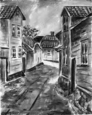 Fotograferad tavla av konstnär Otto Grave. 26 november 1945.