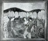 Länsutställning av Konstföreningen i Gävle. November 1945. Tavlor tagna på museet i Gävle.