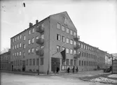 Exteriör av Arbetarbladet tidningshus, 15 januari 1946.
