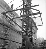 Brädgård. Skutskär sågverk, 25 februari 1946.