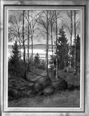 Tavla på utställd på konsthallen av konstnär Theodor Glasell. 1 april 1946.