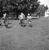 KFUM:s sommarhem, Kvistrum, Aludden 31. år 1949. Kristliga Föreningen av Unga Män. Föreningen bildades i Sverige 1884. Reportage för Gefle Dagblad.