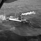 Fartyget Stellas haveri utanför Slangrevet. Flygbilder. 2 mars 1949.