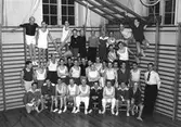 Gefle Gymnastikförening, motionsagymnaster. 10 mars 1948. Reportage för Arbetarbladet