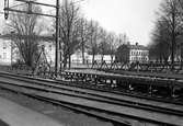 Centralstationens perrong rivs. 25 april 1949. Reportage för Arbetarbladet.