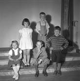 Barn som ska få tillbringa sommaren på Rörbergs koloni. Reportage för Norrlands-Posten. 19 - 20 maj 1949. Beställt av Melin.