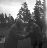 Korporationsskjutning, skjuttävling för lag. 26 maj 1949. Reportage för Gefle Dagblad.