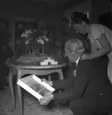 Direktör Gösta Nygren 50-årsdag i Furuvik. 23 april 1949.