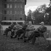 Borgarskolan och Högre Handelsinstitut avslutning. 10 juni 1949.