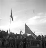 Svenska Flaggans Dag festligheter på Strömvallen. 6 juni 1949.
