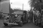Bilolycka korsningen Drottninggatan och Kaplansgatan. 19 oktober 1949.
1935 Chevrolet Master De Luxe Imperial Sedan ägare Konsul J P Brodin Gävle.