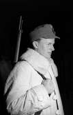 Kungsbäck, regementet, Rekryter som har alltjänst. 13 januari 1950.