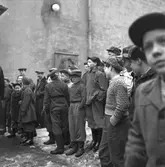 Nordströms Fruktaffär. Eldsvåda i lagret. 7 februari 1950.