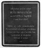 Tavla i Brändströmska gravkoret. Juni 1947. Borgarskolans jubileum.