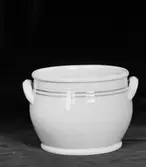 Husgeråd, syltkruka. Bobergs Fajansfabrik AB.
