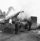 Beredskapsövning för ungdom på Jacob Wennbergs magasin ute på Hamnpiren.