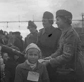 Norgebarn på Centralstationen. September 1945