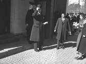 Kronprinsparet Gustav Adolf och Louise på besök i Sandviken 1935.