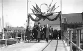 Kronprinsparet Gustav Adolf och Louise på besök i Sandviken 1935.