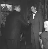 Korsnäs Personaltidning. Sammankomst i Föreningshuset med uppvaktning. Korsnäs AB. År 1961
