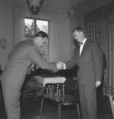 Korsnäs Personaltidning. Sammankomst i Föreningshuset med uppvaktning. Korsnäs AB. År 1961
