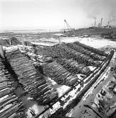 Massaved vid sågen. Korsnäs. Den 14 mars 1964
