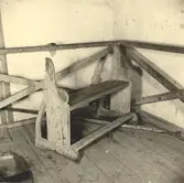 Interiör från tornet i Loftahammars kyrka.