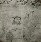 Detalj av målningen i kapellet på Väderskär, Loftahammars socken.