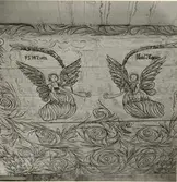 Detalj av målningen i kapellet på Väderskär, Loftahammars socken.