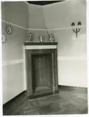 Öppen spis på Villa Hertha.