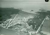 Flygbild över Berga i Kalmar 1942. Vägkorsningen är Vintergatan-Sjöliden.