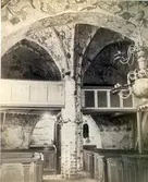 Dalhems kyrka innan 1874. Renässansmålningar i kryssvalven.