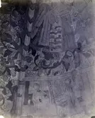 Dalhems kyrka innan 1874. Renässansmålningar i kryssvalven.