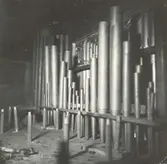 Orgelpipor till en orgel i Loftahammar kyrka.