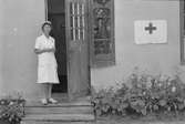 Sjukvårdsmottagningen på Ekensbergs varv 1970; syster Märta