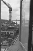 Ekensbergs varv 1970; vy från övre våningen i stora plåthallen mot väster
