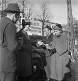 Vårreportage, okända personer, stadsvy, Nordstjärnan, den 3 mars 1950