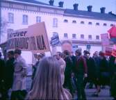 Första majdemonstration i Västervik 1971.
