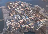 Flygbild över Kvarnholmen.